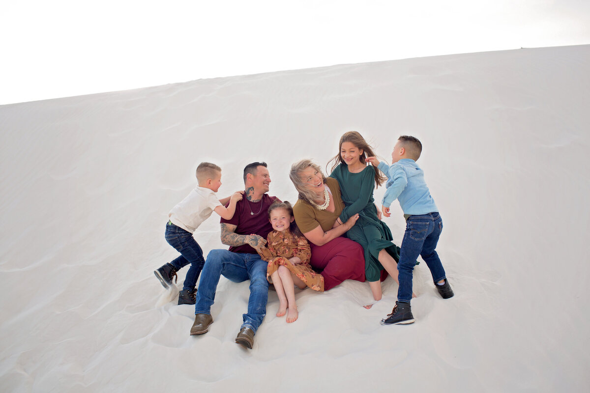 white sands family portrait