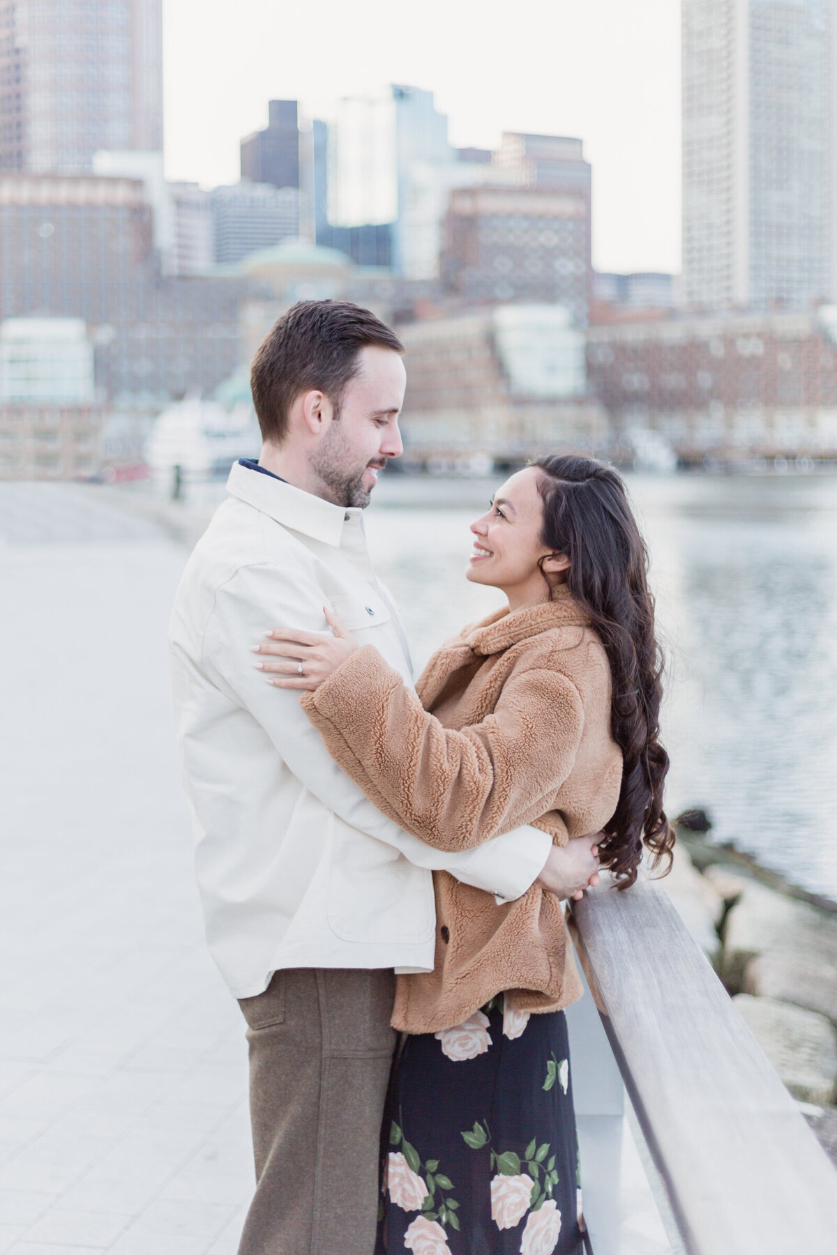 Boston Harbor engagement shoot