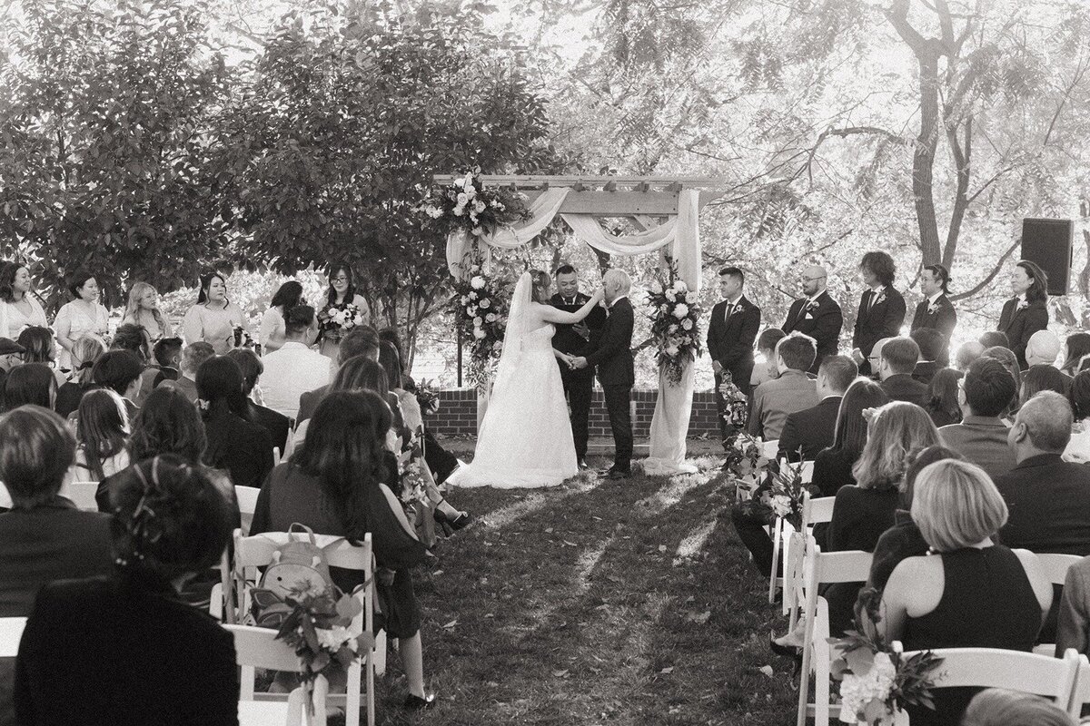 On going outdoor wedding ceremony