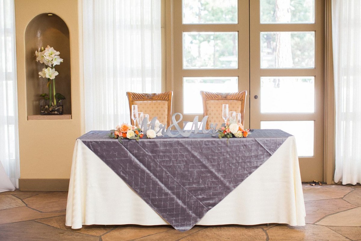 Sweetheart Table at wedding reception