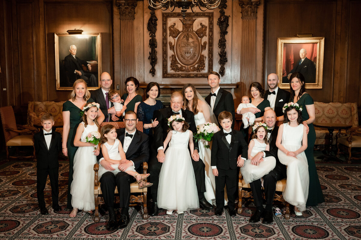 formal wedding portraits of duquesne club members