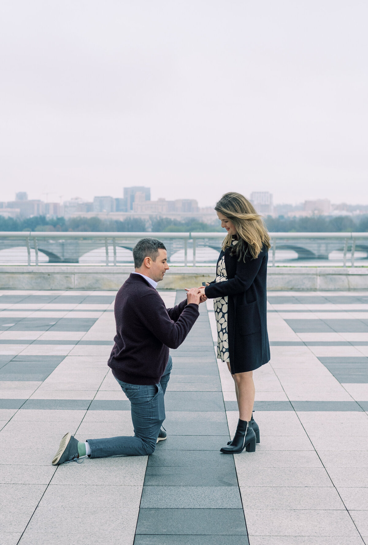 photo of a surprise proposal in washington dc