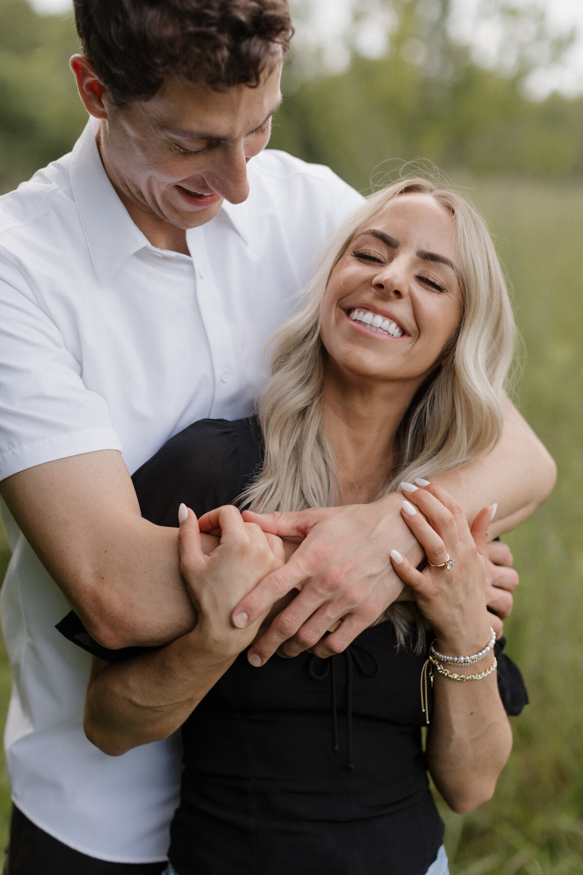 Indianapolis engagement photos romantic outdoor session