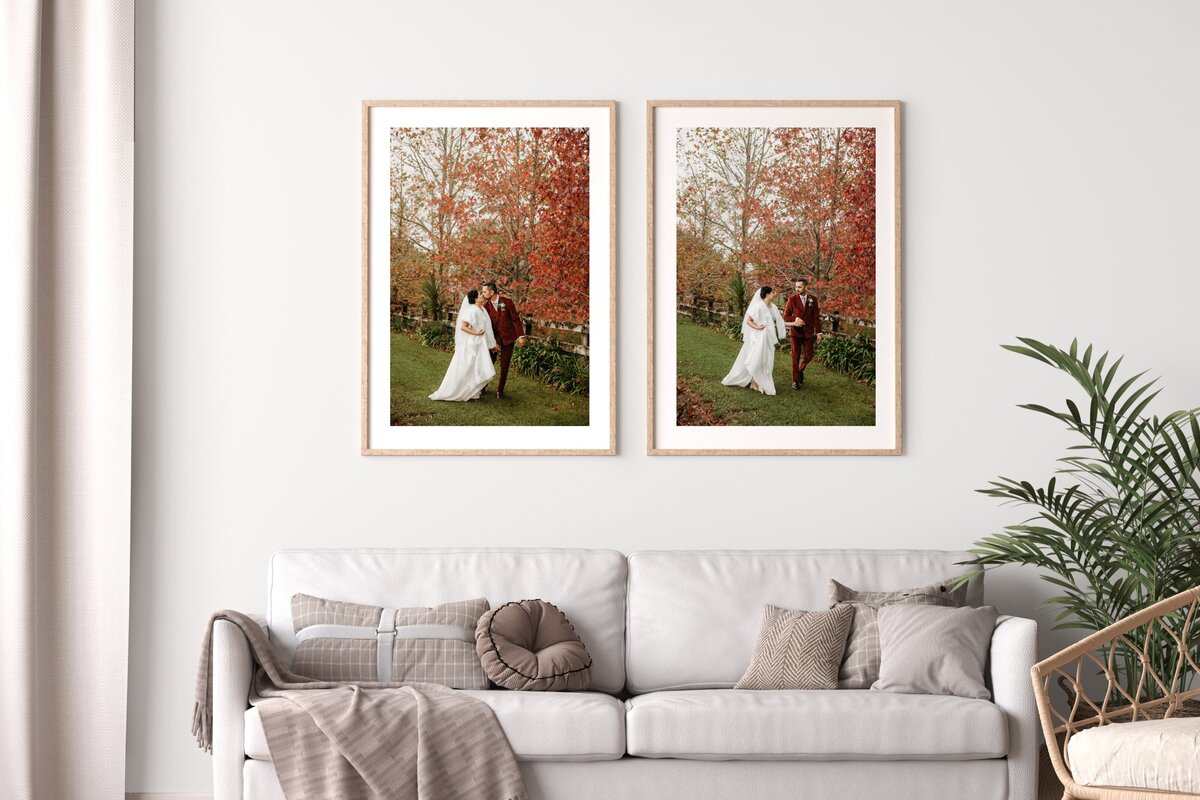 framed wedding portraits by auckland wedding photographer michelle kelly