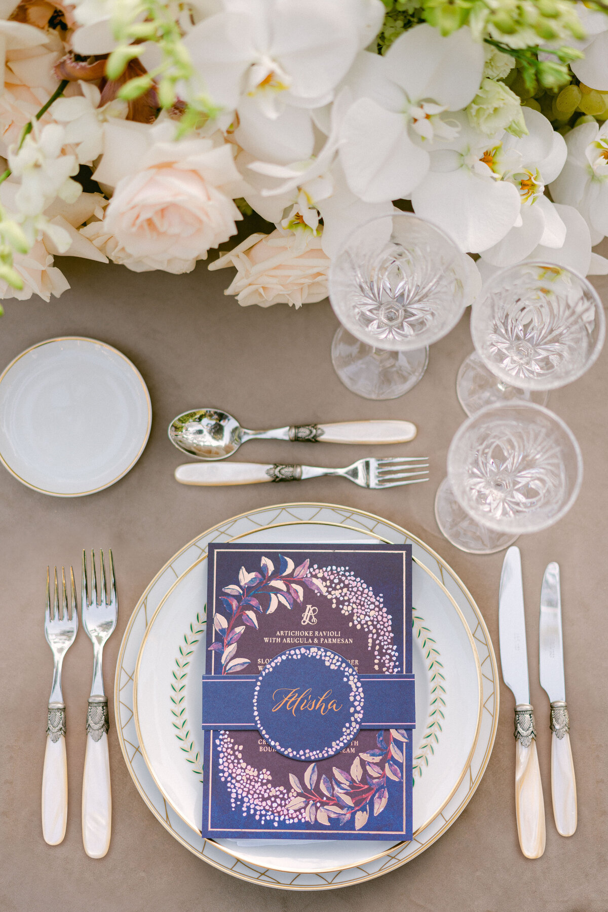 Luxury dinner tablescape  inspiration