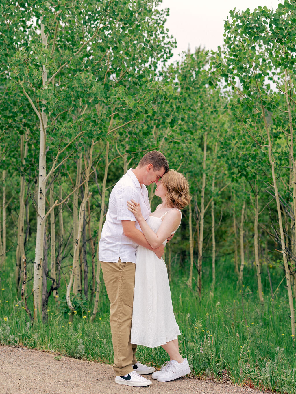 Couple Photos in Aspen Trees