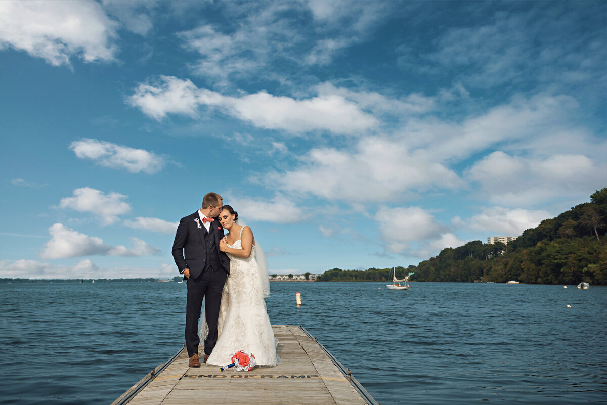 Wedding at Erie Yacht Club by Presque Isle Bay.