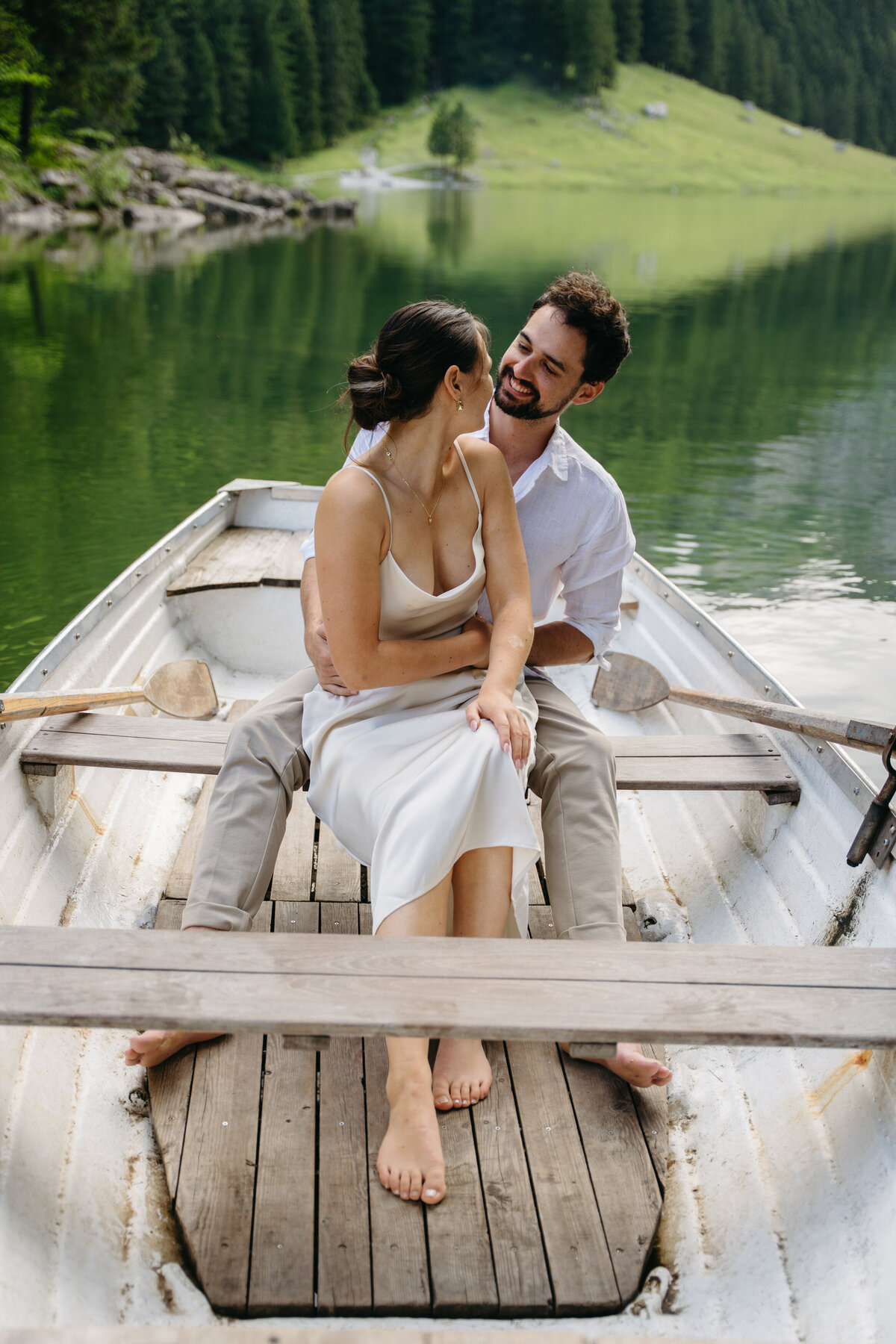Switzerland Seealpsee lake elopement