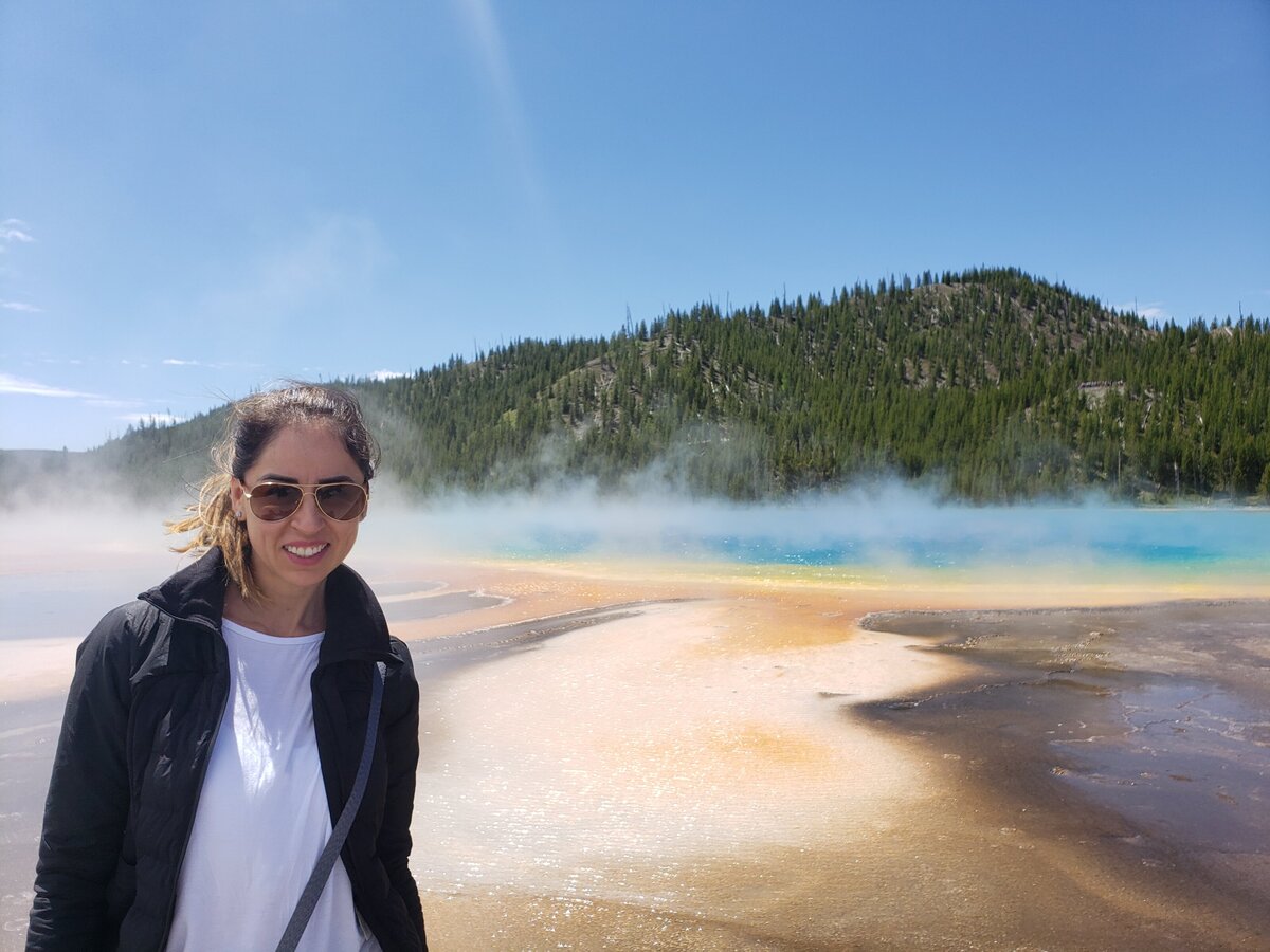 Austin photographer posing on yellowstone
