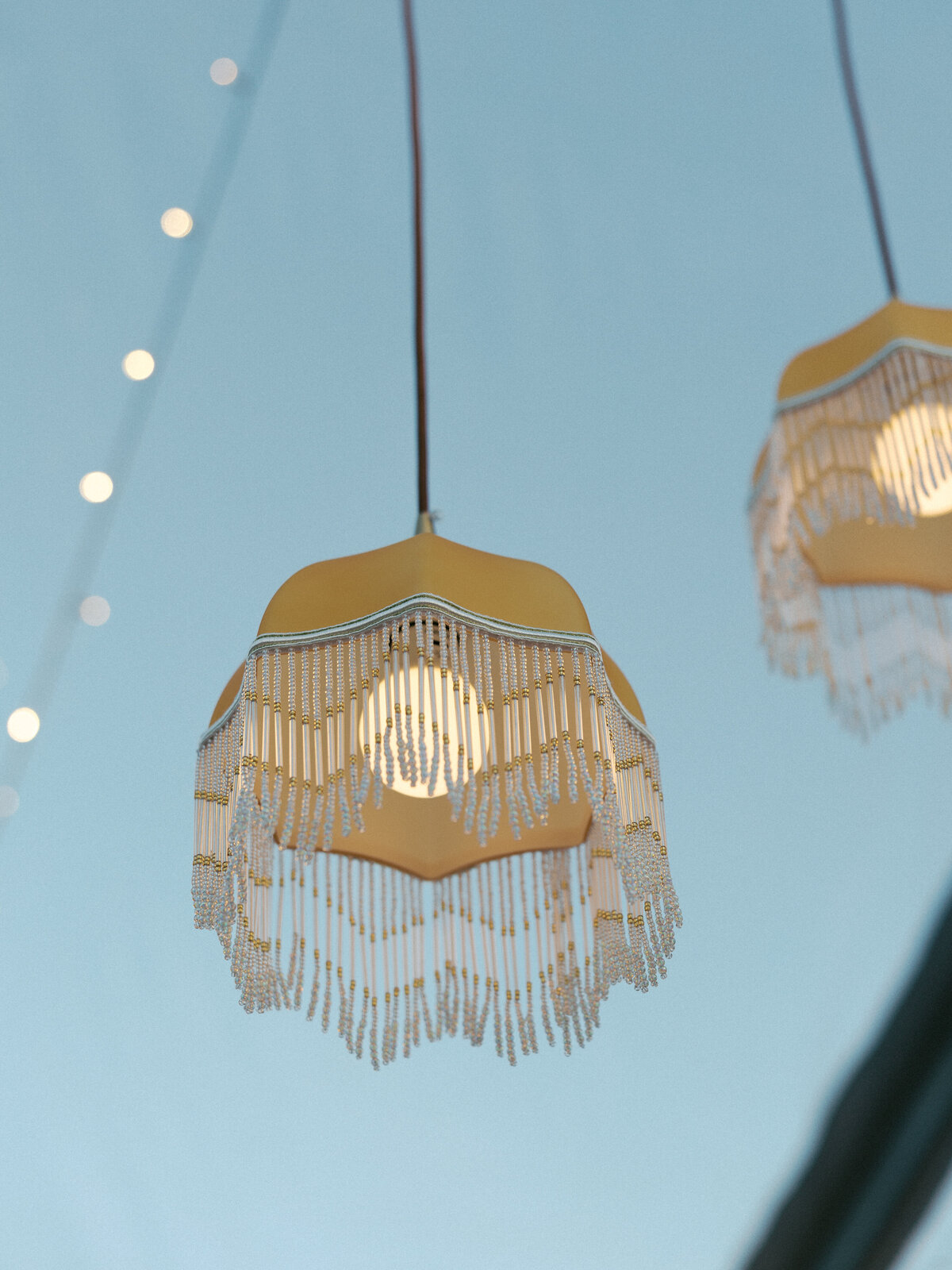 Yellow tassle pendant