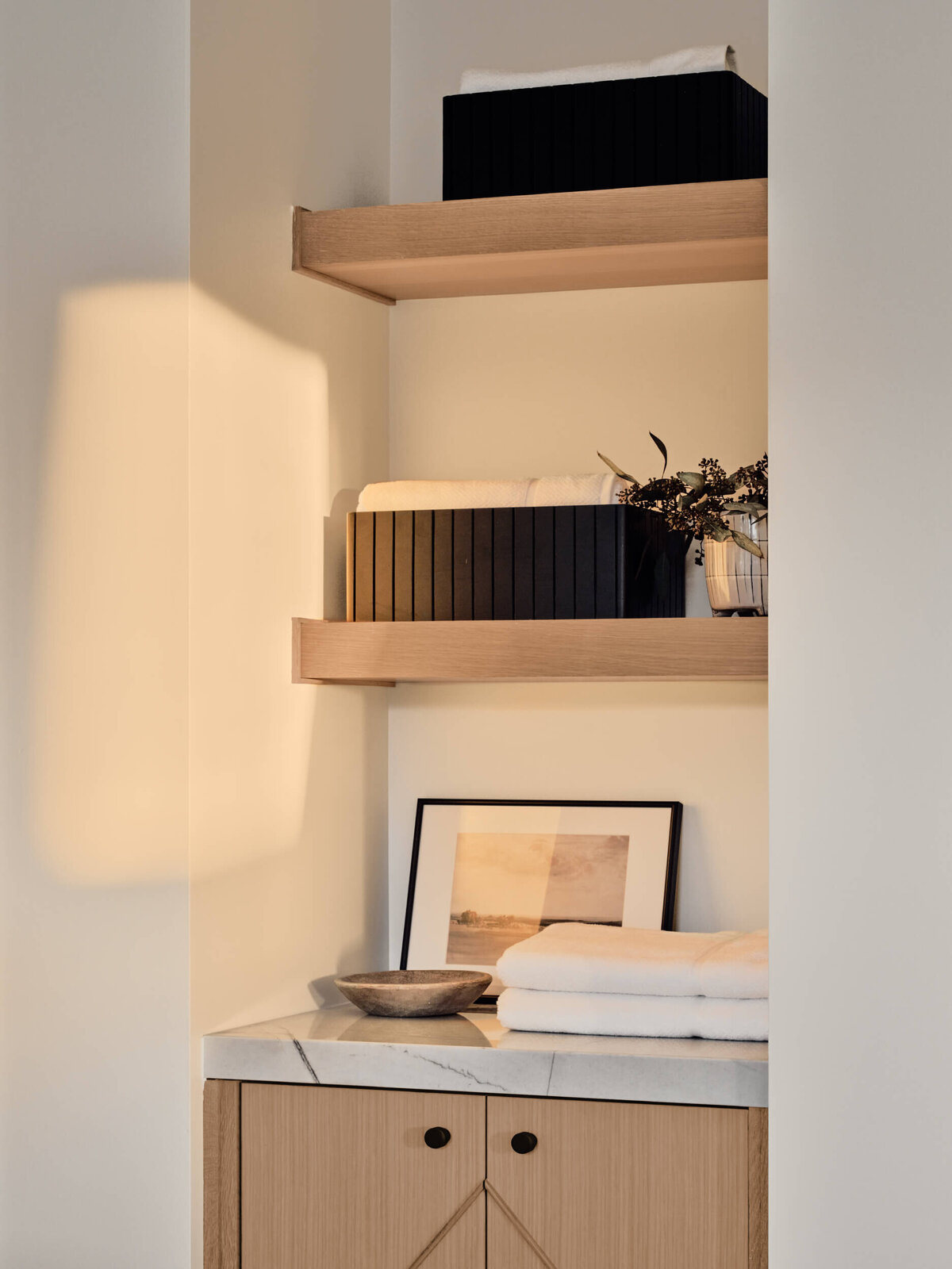 014 A Lively Haus W Gold Dust primary bath shelves - Web