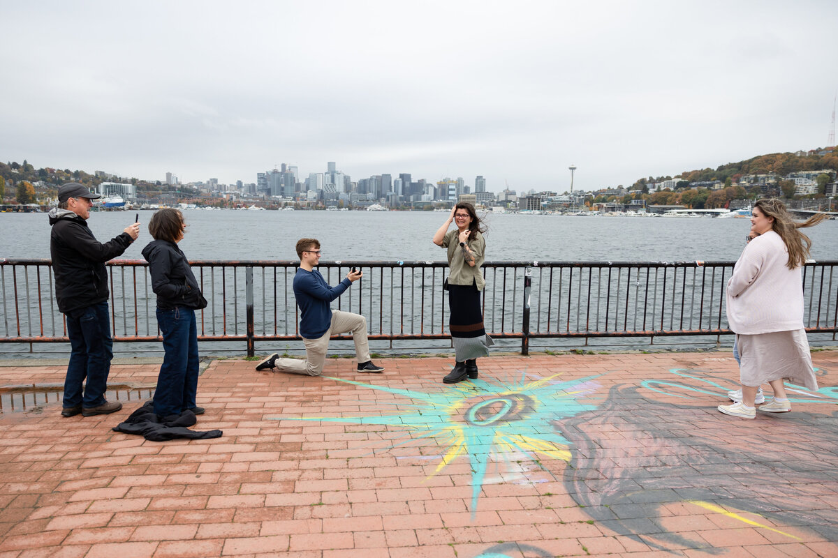 Surprise Seattle wedding Proposal, engagement photography Gas Works Park- 2