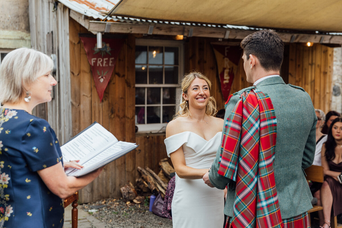 Wedding ceremony at The Free Company