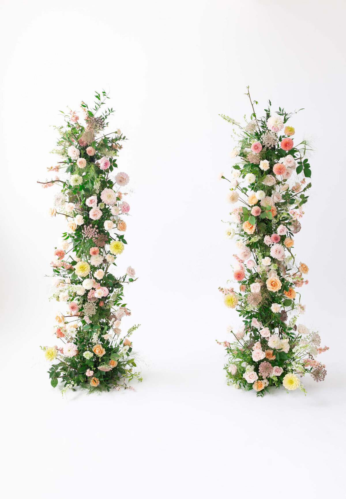 brightly colored flower arch