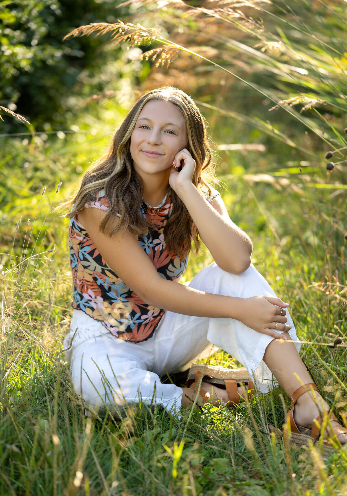 Senior girl in nature