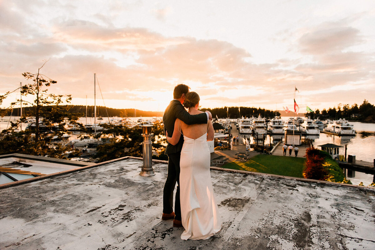 Couple at Roche Harbor Resort Wedding
