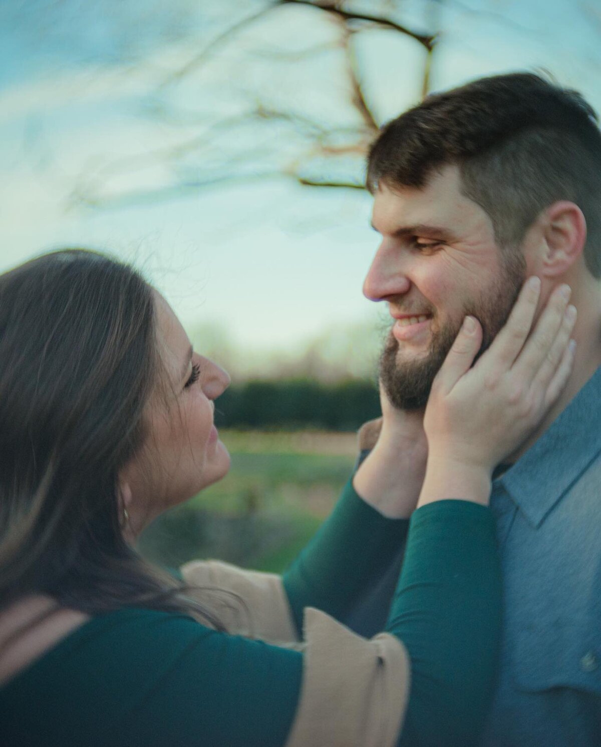 A still shot from a couple's maternity session.
