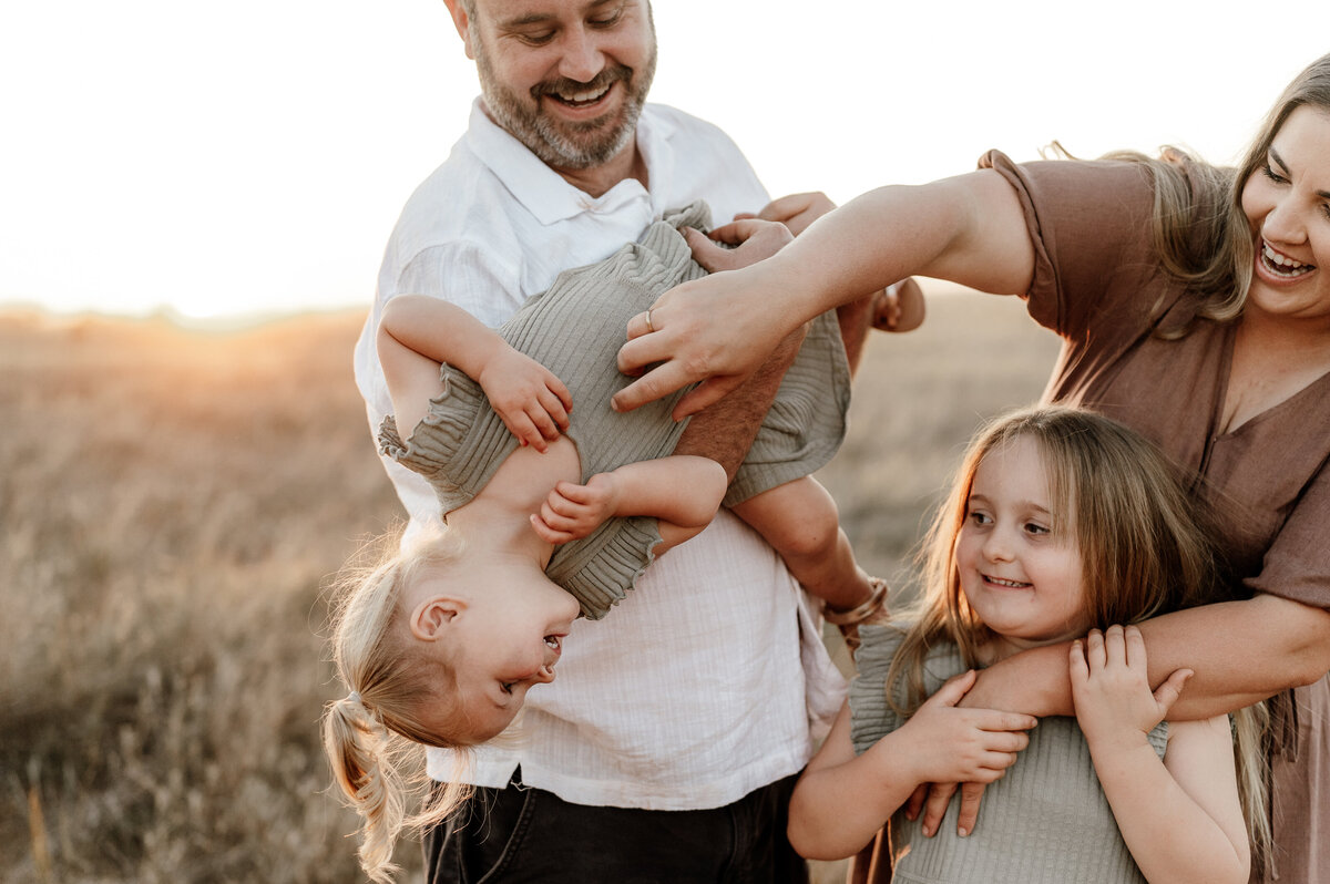Sunset family session in Mildura VIC
