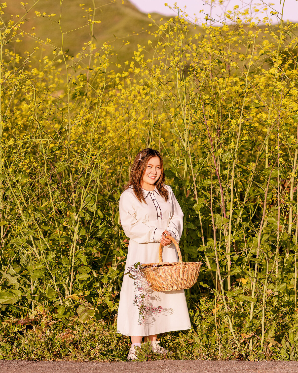 Yellow Flowers Basket Ashley (8)