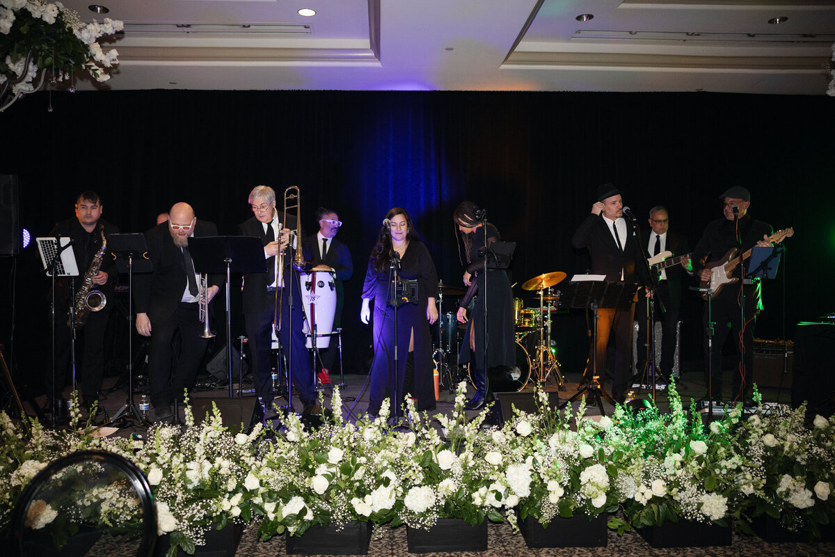 Live band at wedding reception at Paradise Valley Country Club, Arizona