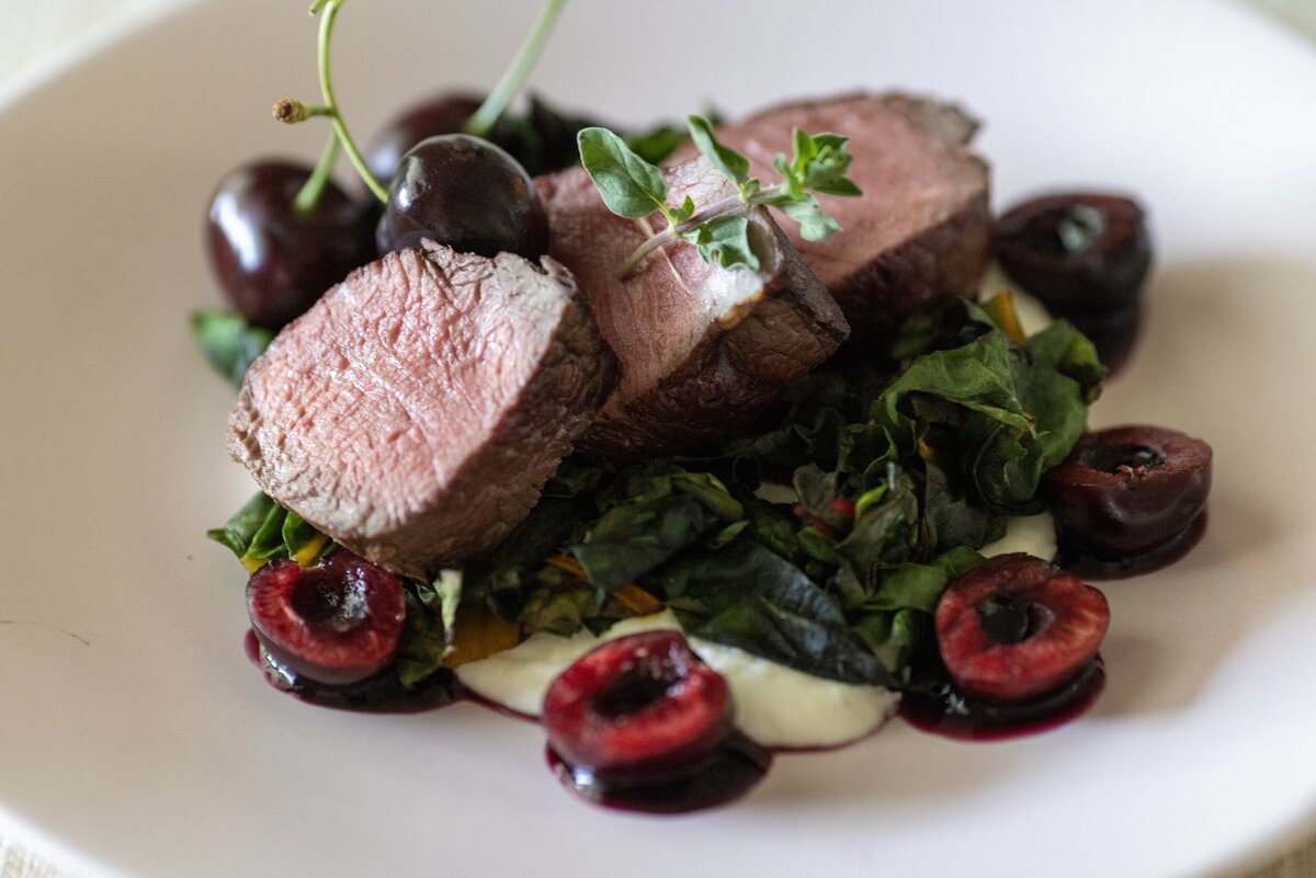 plated venison