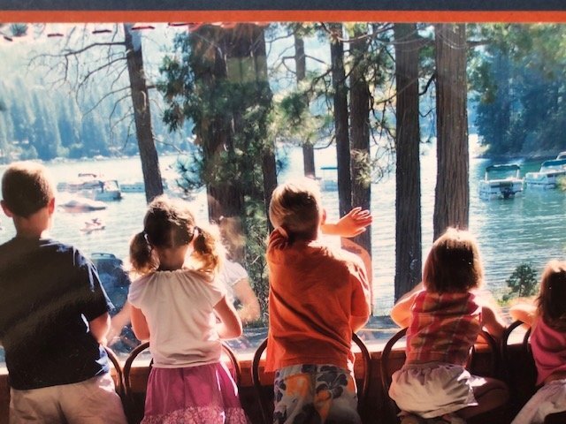 Kids Overlooking Bass Lake