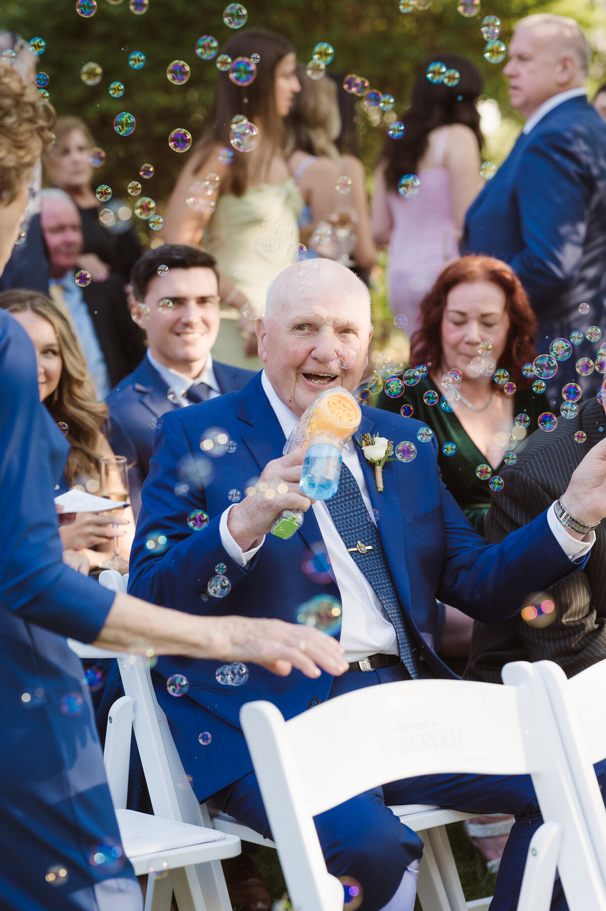 grandpa with bubbles