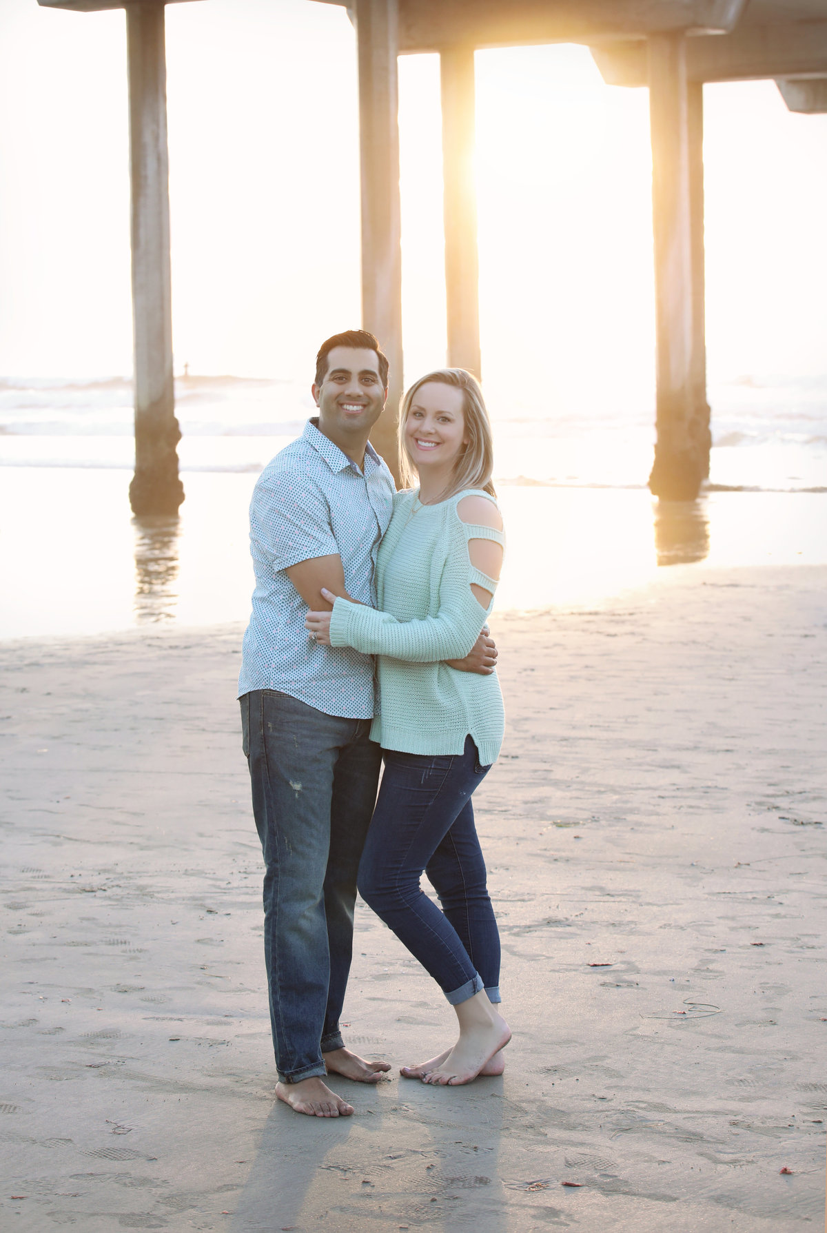 La Jolla beach couple  engagement - San Diego