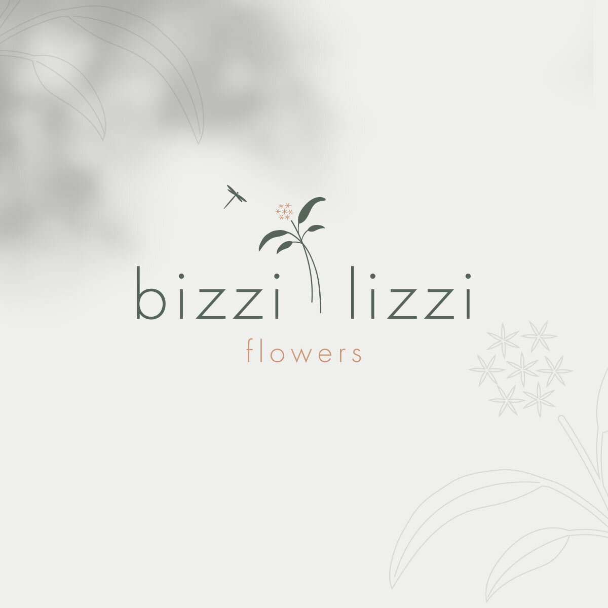 Bizzi Lizzi Wedding and occasions Florist West Yorkshire, Logo design, brand identity design and social media post designs