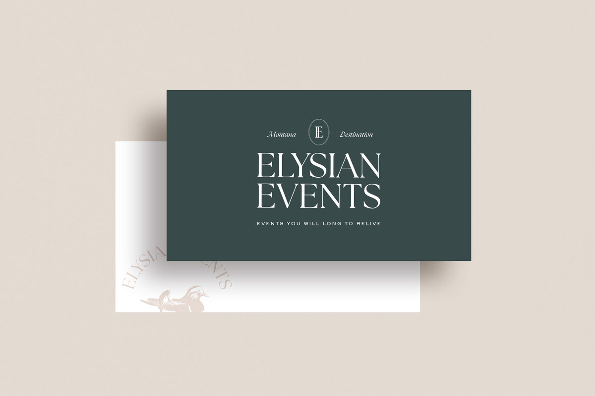 a mockup of a timeless event planner logo on stationery