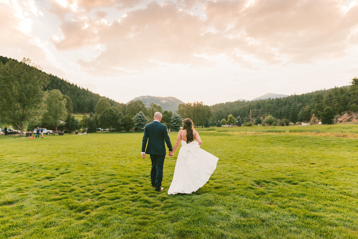 Bride and Groom Evergreen Colorado Wedding