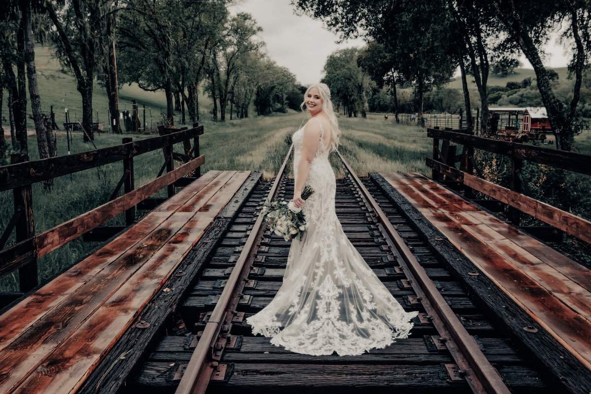 bride on rail road bridge
