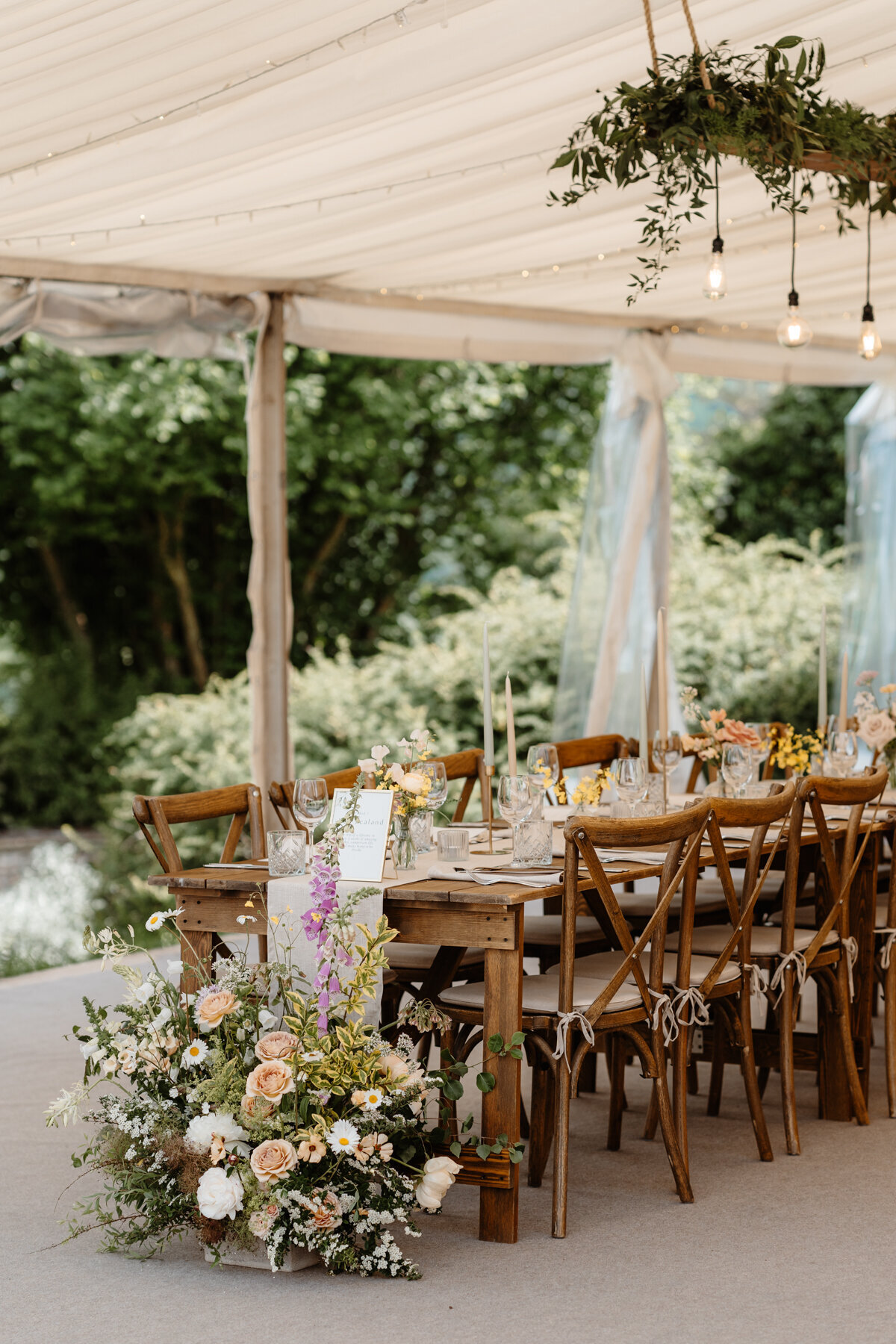 Hamswell House Wedding Breakfast - Marquee Decor & Florals Inspiration