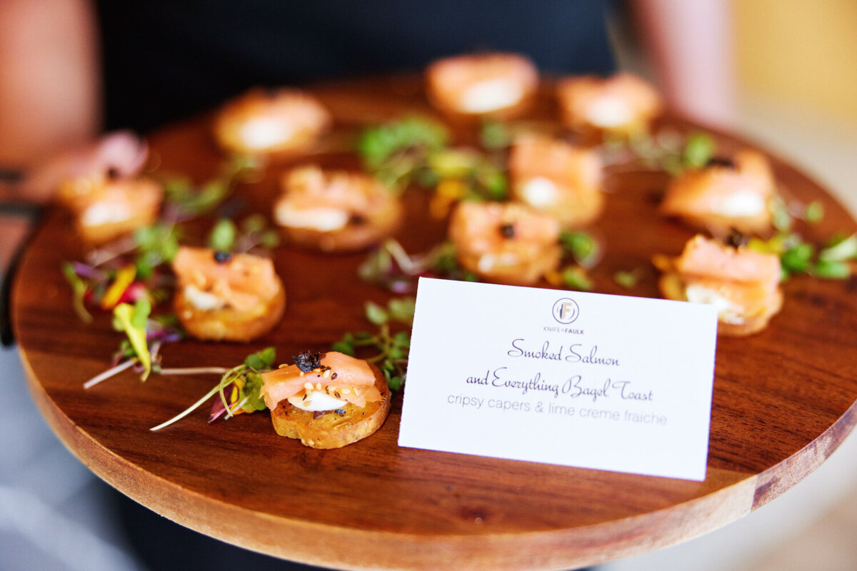 salmon passed Hors d_oeuvres - wedding catering - Dallas Texas