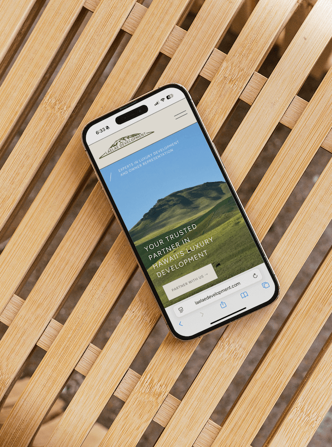 Hawaii web designer Chan creates refined web design for Laelae Development