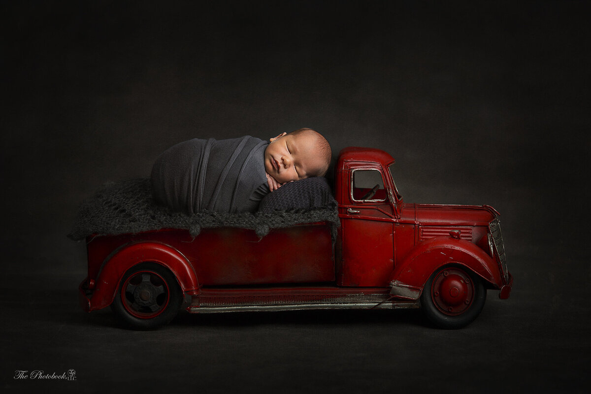 Red Truck 2-The Photobook-newborn-Photographer- Michigan Photograpgher-Child photographer-newborn photographer