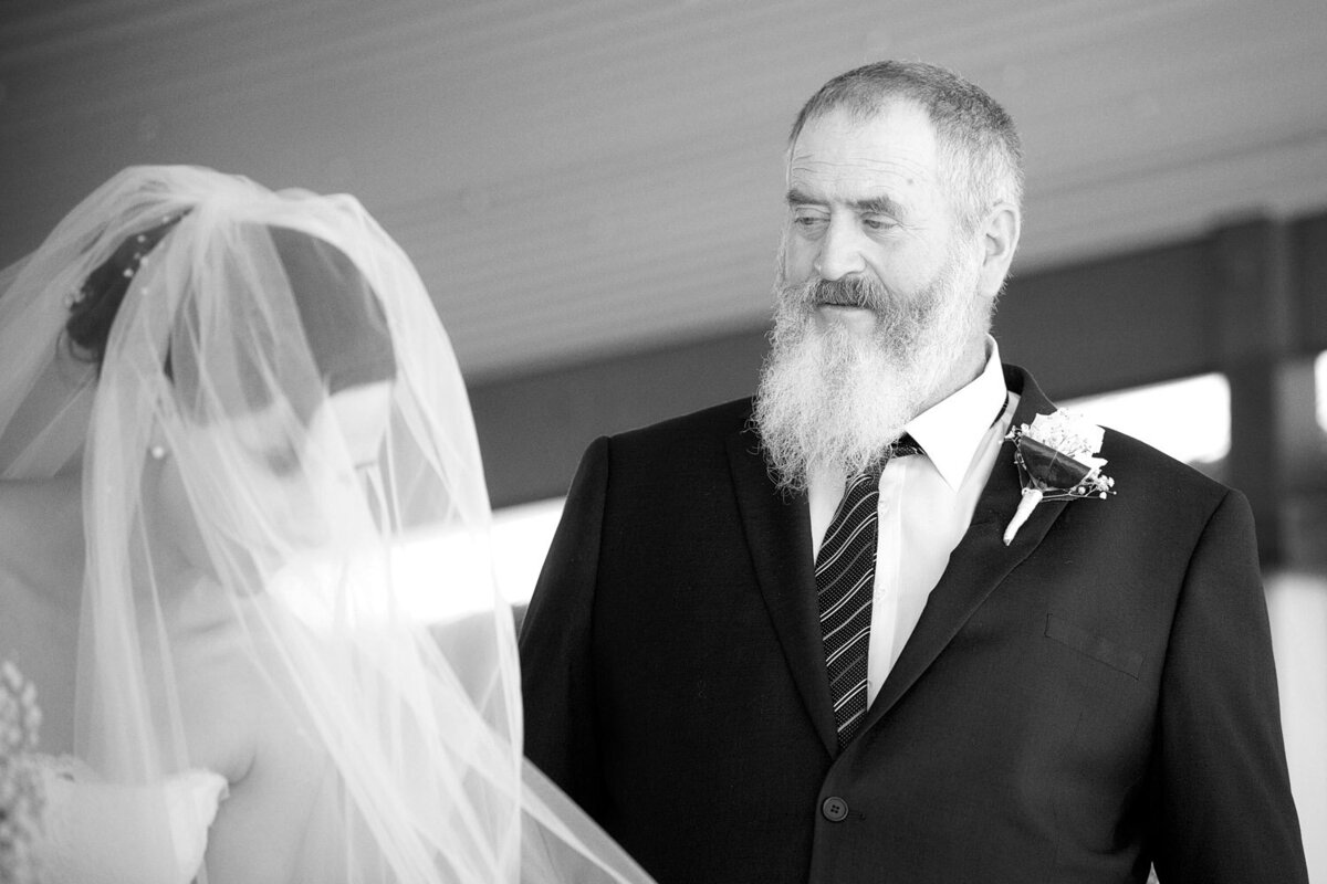 father and daughter wedding preparations at rural Queensland