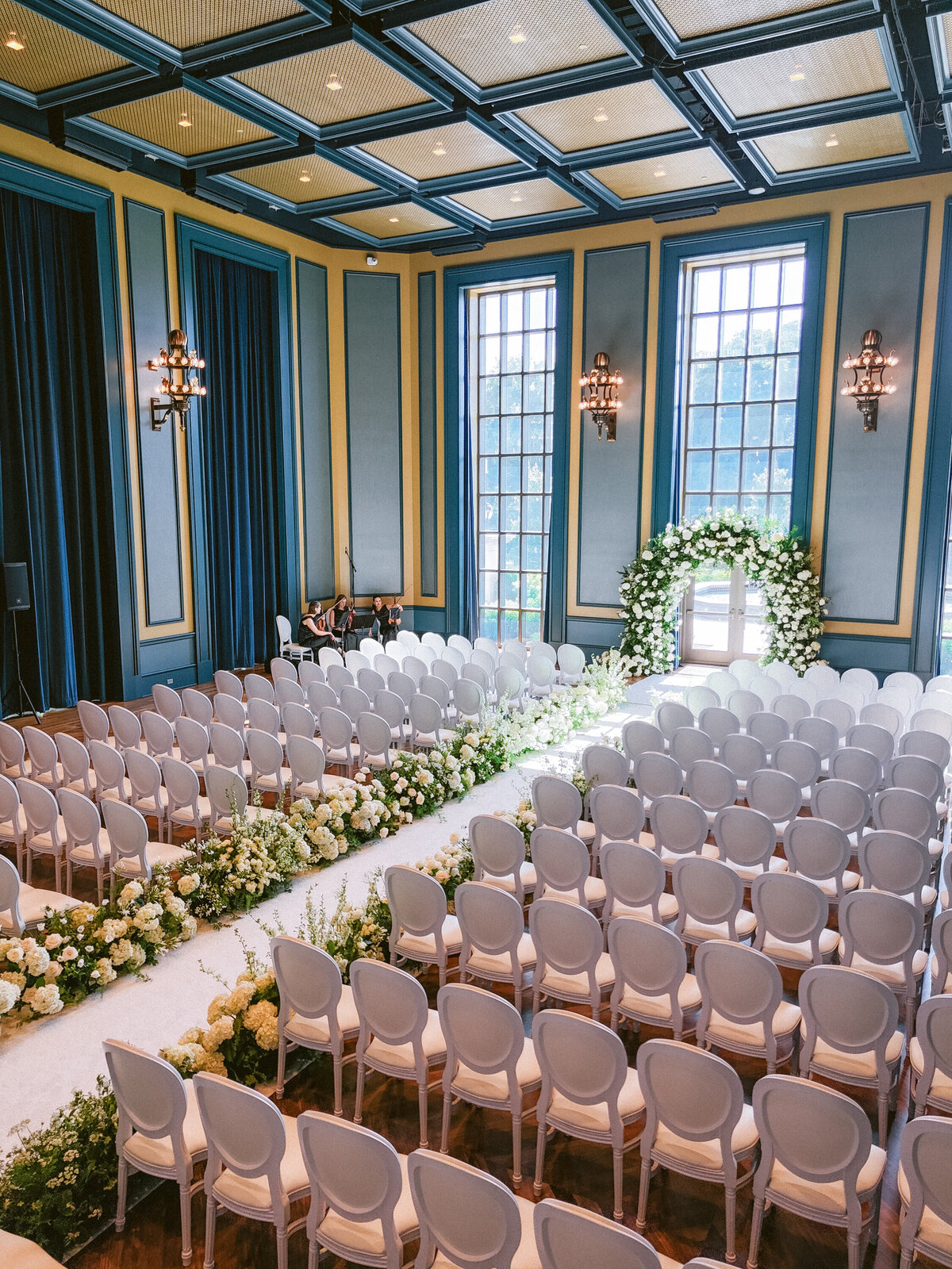 Romantic all white wedding ceremony