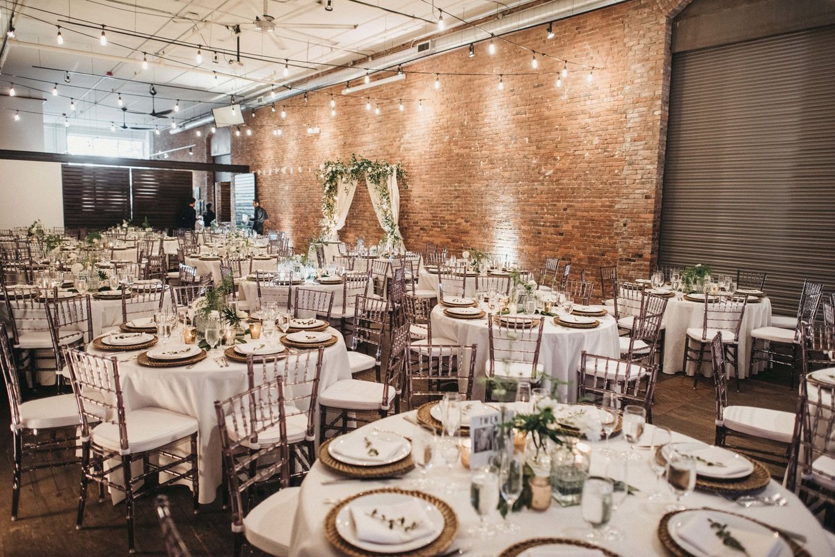 wedding reception at Axis Pioneer Square in Seattle designed by Flora Nova Design
