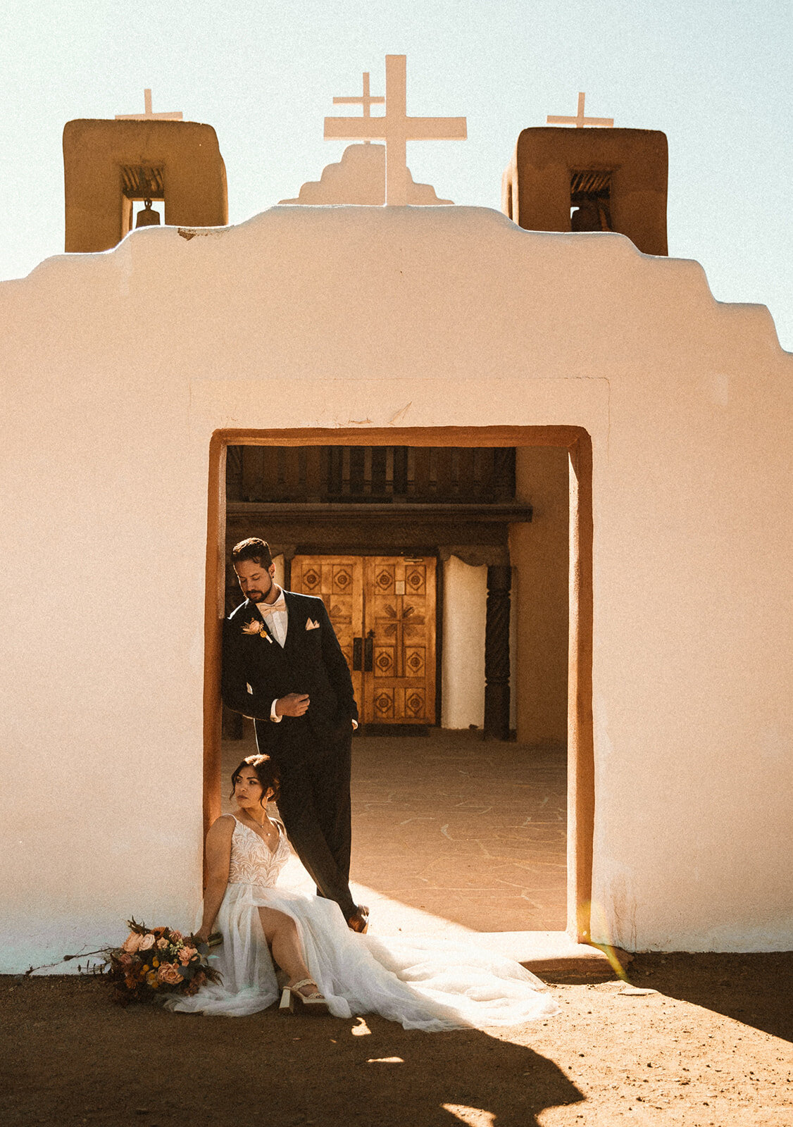 taos pueblos wedding portraits