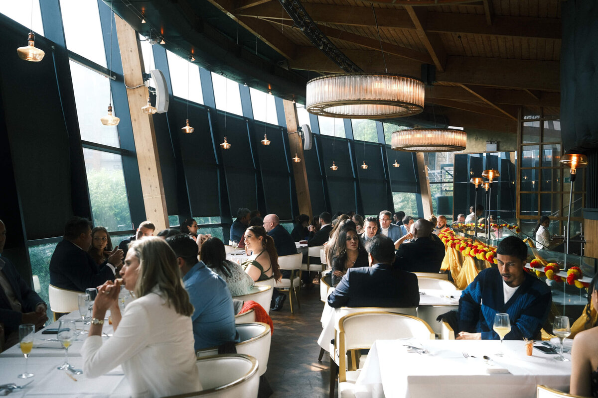 A wedding photo of the wedding reception in Dublin Ireland
