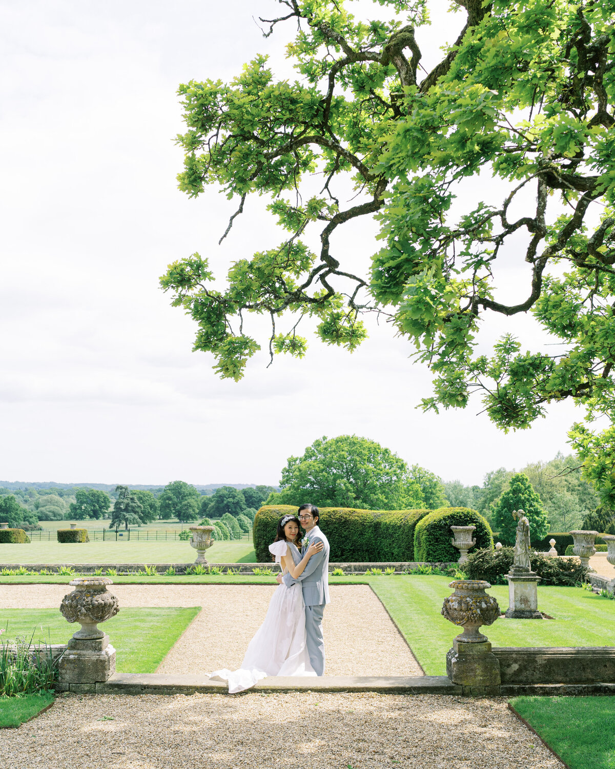 Couples portrait at Somerley House wedding venue in Hampshire