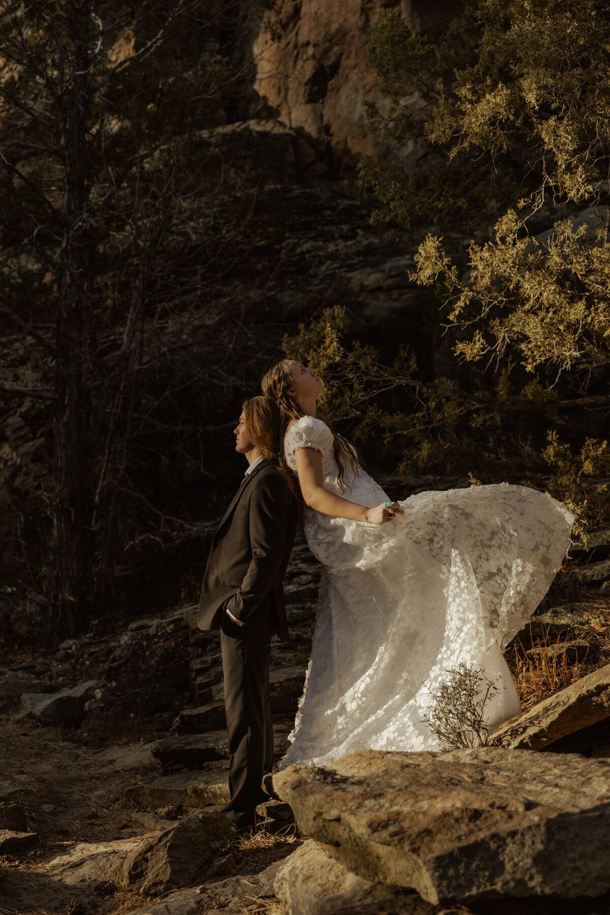 Dramatic Wedding Photo in  Cedar City, Utah taken by a Minnesota and Travel photographer 