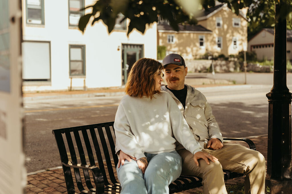 Photo of couple lovingly staring at eachother