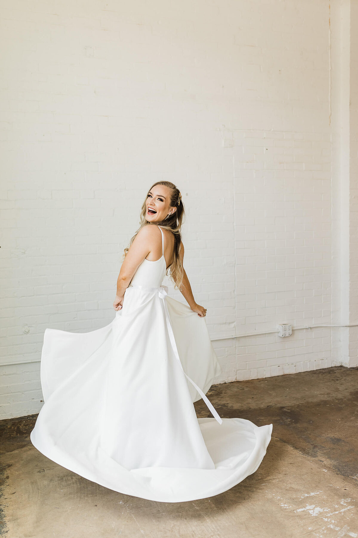 Bridal session with A and Bé Bridal Shop wedding dress in Dallas, TX