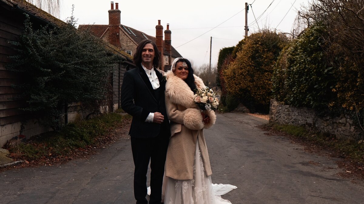 The Bride and Groom celebrating their wedding at the crazy bear, stadhampton, oxfordshire. Captured by Oxfordshire based wedding videographer HC Visuals