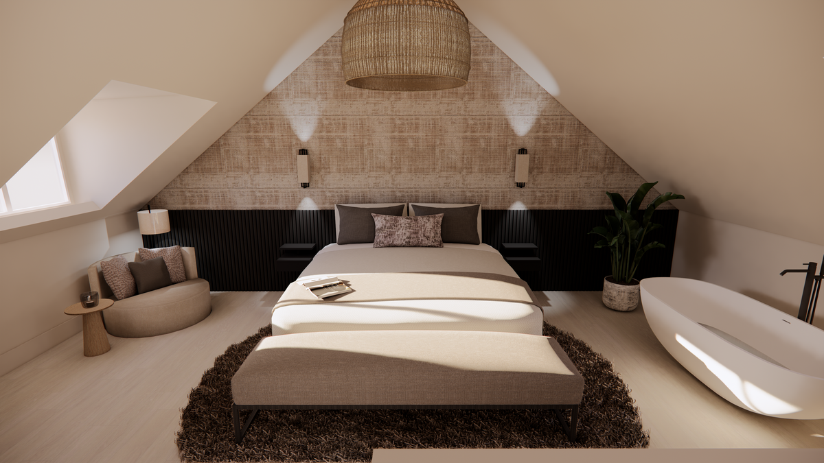 Render slaapkamer Paul en Sonja