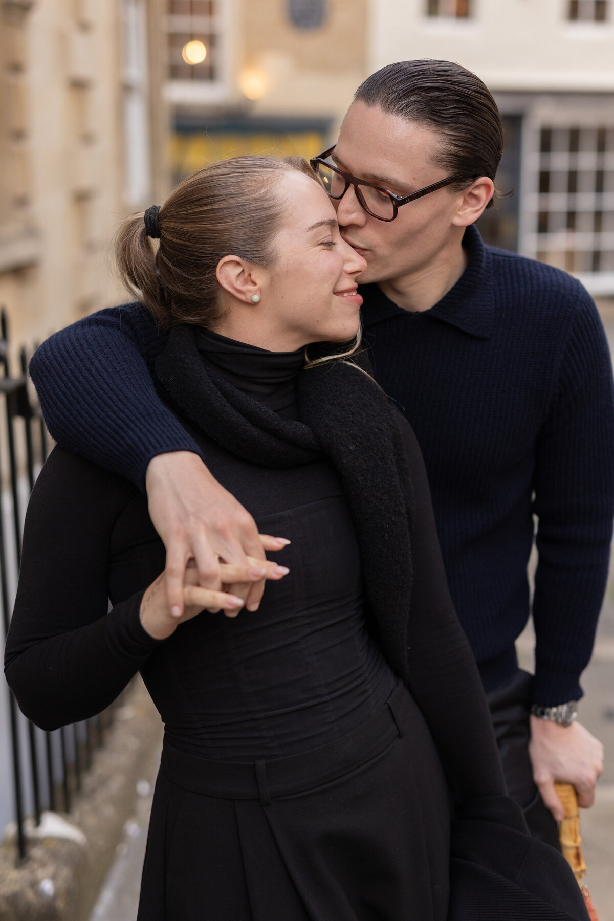 Editorial couple portrait in Bath