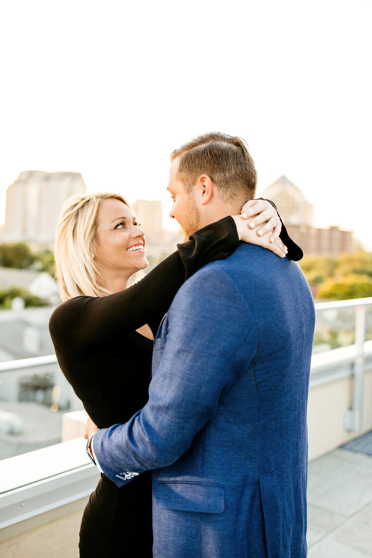 Eric & Megan - Downtown Dallas Rooftop Proposal & Engagement Session-107