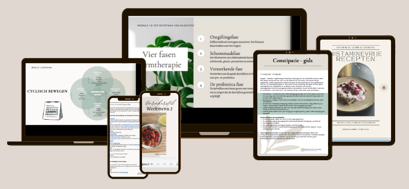 De online leeromgeving is een uniek platform die speciaal ontworpen is voor de man of vrouw die alles wilt leren over hoe het systeem werkt om zo master te worden over zijn of haar eigen hormonen. Je leert hier terug te gaan naar de basis, hoe het hormonale systeem en spijsverteringsysteem werkt, waar het mis kan gaan en hoe je dit wanneer nodig weer kunt herstellen. Dit is een unieke aanvulling op het op maat gemaakte plan n.a.v. jouw onderzoeken en de 1:1 begeleiding van mij. Wanneer je alle modules hebt afgerond bezit je gedegen kennis en tools om het bereikte resultaat van de darm- en hormoontherapie te behouden.